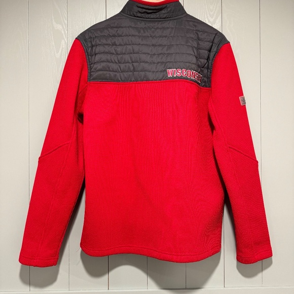 Wisconsin Badgers Colosseum Men's 1/4 Zip Knit/Fleece Sweater/Pullover/Jacket-S - Picture 2 of 6